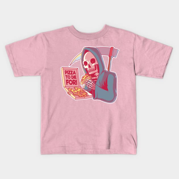 Pizza to Die For! Kids T-Shirt by Cool Abstract Design